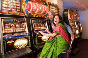 couple playing at a casino